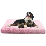 ADUODAO Hundebox-Matratze mit abnehmbarem Bezug, großes Anti-Angst-Hundebett, Welpenbett, waschbar, orthopädisches Hunde-Sofa-Kissen für große, mittelgroße und kleine Haustiere (75 x 50 x 7 cm, Rosa)