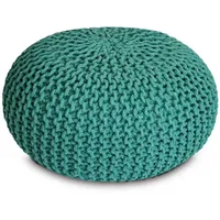 amagohome Pouf Ø45 H30 cm Baumwolle Beige