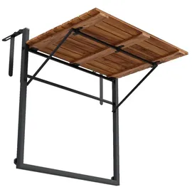 QLS Balkonhängetisch 43 x 57 x 60 cm Schwarz