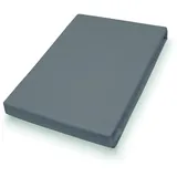 H. G. Hahn Spannbettlaken Jersey 190 x 200 cm anthrazit