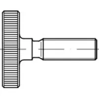 Industrial Quality Supplies DIN 653 Rändelschraube, niedrige Form, Edelstahl