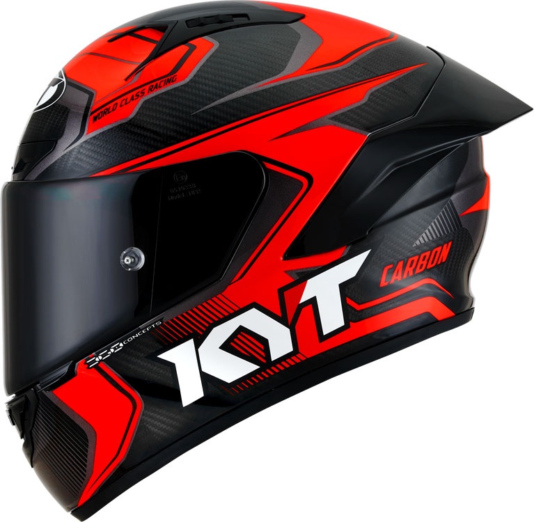 KYT NZ-Race Competition Carbon, casque intégral - Rouge/Noir - M