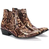 Makza Shoes Herrenstiefel Carlos Echtleder Cowboy Western Motorräderstiefel (Snake, EU Schuhgrößensystem, Erwachsene, Herren, Numerisch, M, 43) - 43 EU