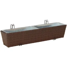 vidaXL Balkon 80 x 17 x 17 cm Braun