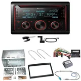 Pioneer FH-S820DAB DAB+ Bluetooth USB Einbauset für Citroen C2 C3 Berlingo Jumpy