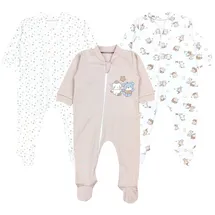 TupTam Unisex Schlafstrampler 3er Pack Baumwolle mit Fuß Jungen, Gr. 80 - 80