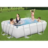 BESTWAY Power Steel Pool-Set rechteckig 282 x 196 x 84 cm inkl. Filterpumpe