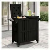 vidaXL 3-in-1 Servierwagen Schwarz Polypropylen