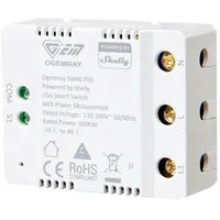 Shelly Ogemray smarter Relaisschalter 25 A Schalt-Messaktor Bluetooth, Wi-Fi