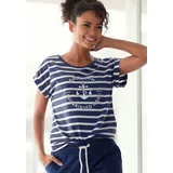 H.I.S. H.I.S T-Shirt (1-tlg) mit kurzen Ärmeln blau 32/34