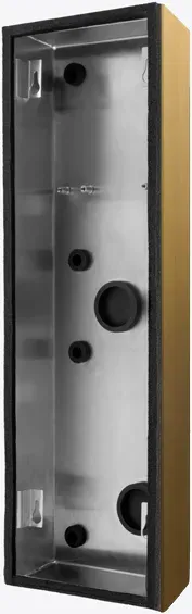 DoorBird D2102KV Aufputz Montagerückgehäuse Gold-Optik als PVD Beschichtung, Edelstahl, gebürstet