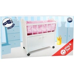 Small foot 2875 - Puppenbett mit Schrank, mit Bettzeug, Holz, L/B/H: 58x31x54cm