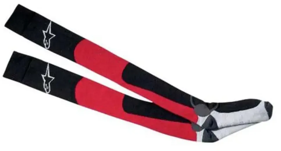 Alpinestars Long Mx Socken - Black-Red - EU 42 1/2-47 1/2