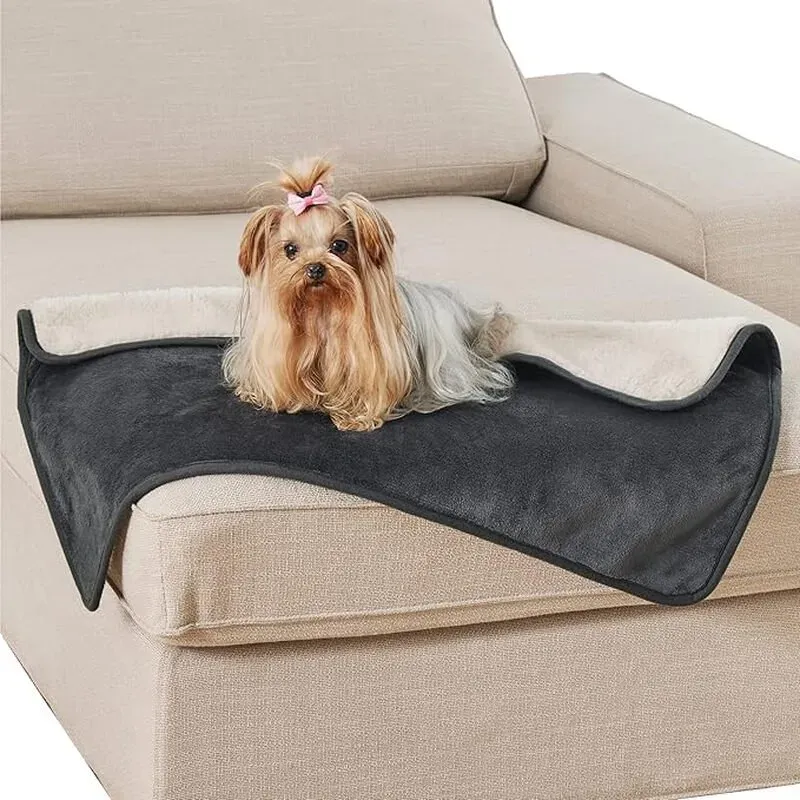 BEDSURE Wasserdichte Hundedecke für kleine Hunde, 80 x 60 cm, dunkelgrau