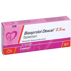 Bisoprolol Dexcel 2,5 mg Tabletten 30 St