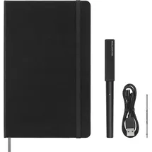 MOLESKINE GERMANY Moleskine Smart Writing Set Smart Pen+ 3, Smart Notebook, L/A5, liniert, Schwarz