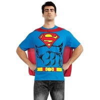 Rubie ́s Kostüm Superman Fan-Set, Original Lizenzartikel zum DC-Comic 'Superman' blau XL