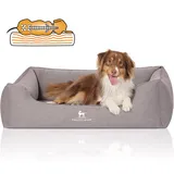 Knuffelwuff Tierbett Hundebett Leano, Orthopädisch grau 105 cm x 155 cm