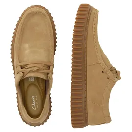 CLARKS Torhill Lo Herren Dark Sand Suede 45
