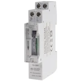 ChiliTec Analoge Tages-Zeitschaltuhr für Schalttafel-Einbau 230V, max. 3500W