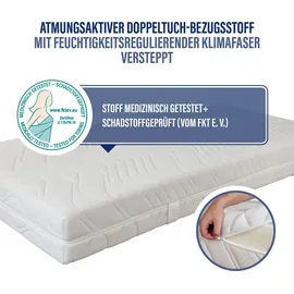 Beco Maxima Plus, Taschenfederkernmatratze 090x200cm 22 cm H3, hoch - weiß