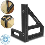 STAHLWERK Gehrungswinkel mit Anschlag 3D-Winkel Gehrungsdreieck Aluminium-winkel