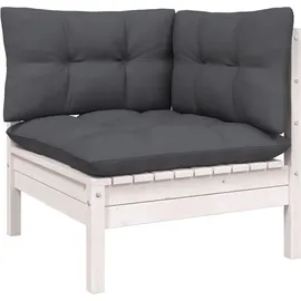 vidaXL Garten-Lounge-Set 9-tlg. weiß Kiefer