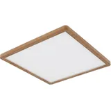 GLOBO Deckenpanel Deckenlampe Deckenleuchte LED Panel Badezimmerlampe Badleuchte, IP44 Backlight Memoryfunktion 3 Stufen, Holzoptik opal, 24W 2300Lm