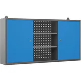 Jan Nowak - Hängeschrank Werkzeugschrank Werkstattschrank Metallschrank Lochwand 2 verstellbare Fachböden 2 Fächer 120 cm x 60 cm x 20 cm