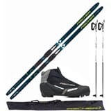 Fischer Langlaufski-Set Comfort Cruiser + Bindung + Schuhe Womens + Stöcke + Skisack (M ( 174cm Länge - für 60 - 79kg Körpergewicht))