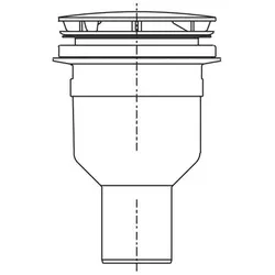 HSK Ablauf senkrecht 9 cm D2065, Duschwannen,