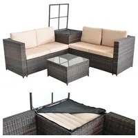 MuCoLa XXL Sitzgruppe Polyrattan Gartenlounge Set Sitzgarnitur Gartenmöbel Sitzecke