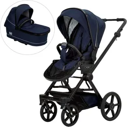 Kombi-Kinderwagen HARTAN "Ivy GTR Outdoor mit Falttasche", Baby, blau (saphir), Aluminium, Kinderwagen, Made in Germany