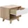 Beliani Nachtschrank Spencer 50 x 40 x 46 cm Braun/Weiß
