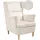 Beliani Ohrensessel ABSON Cord 68 x 95 x 73 cm Hellbeige