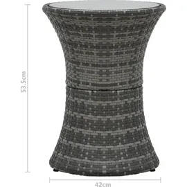 vidaXL Bistro-Set 3-tlg. Grau