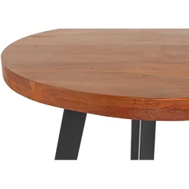 SAM Outillage SAM Esstisch, Braun, Holz, Echtholz,Akazie, Rund,Rund, eckig, 90x78x90 cm, Akazienholz nussbaumfarben schwarz SOPHIA