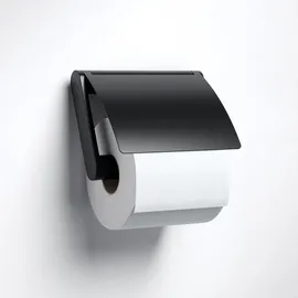 Keuco Plan Black Selection Toilettenpapierhalter mit Deckel, schwenkbar, 14960370000