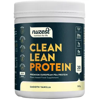 Nuzest - Erbsenproteinpulver - Clean Lean Protein - Vanille - Veganer Proteinshake - Pflanzenbasiert, Kalorienarm & Kohlenhydratarm - Laktosefrei - Glutenfrei - Milchfrei - 500g (20 Portionen)