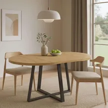 Dmora Casarola 110/158 x 77 x 110 cm Nodi-Eiche