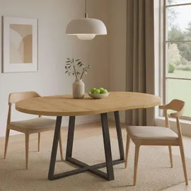 Dmora Casarola 110/158 x 77 x 110 cm Nodi-Eiche