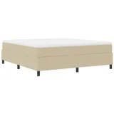 vidaXL Boxspringbett mit Matratze Beige 180x200 cm Cordstoff