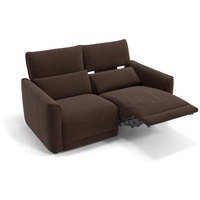 Sofanella 2-Sitzer Stoff Gala, Relaxsofa, Designsofa, Designer Couch, Italienisches Sofa, 2er Sofa braun