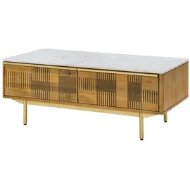 MASSIVMOEBEL24.DE Couchtisch Mango hellbraun geölt 120 x 60 x 45 cm