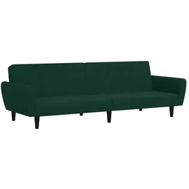 vidaXL Schlafsofa 2-Sitzer Dunkelgrün Samt