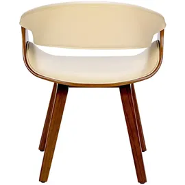 deluke Esszimmerstuhl VIZON Kunstleder Walnuss/creme