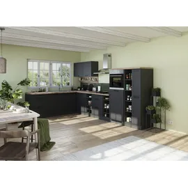 kochstation Winkelküche KS-Lana L-Form 240 cm grau