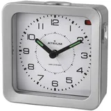 Atrium Funkwecker Analog Quarz ohne Ticken Licht Snooze Leuchtzeiger Silber A660-19