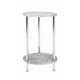 Haku-Möbel Beistelltisch Grau MDF Betonoptik 30 x 50 cm