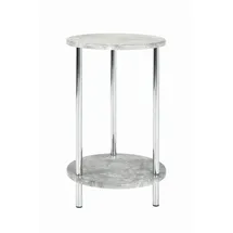 Haku-Möbel Beistelltisch Grau MDF Betonoptik 30 x 50 cm